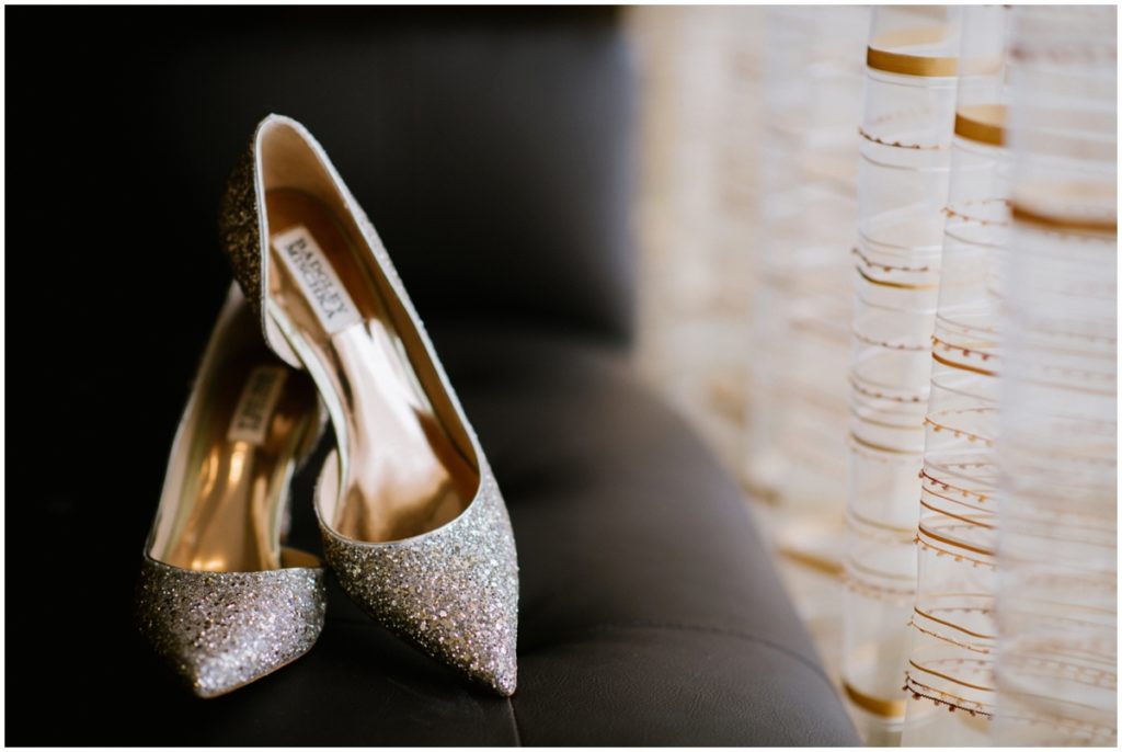 Wedding shoes at The Ryland Inn