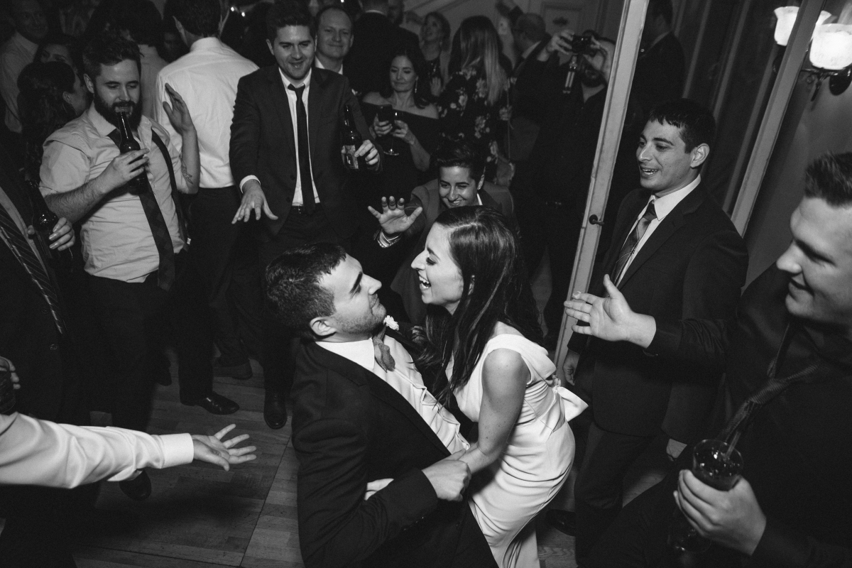 Cairnwood Estate Wedding Byrn Athyn PA Pennsylvania Wedding Bride Bridal Portrait First look Bride and groom black and white silly dancing candid