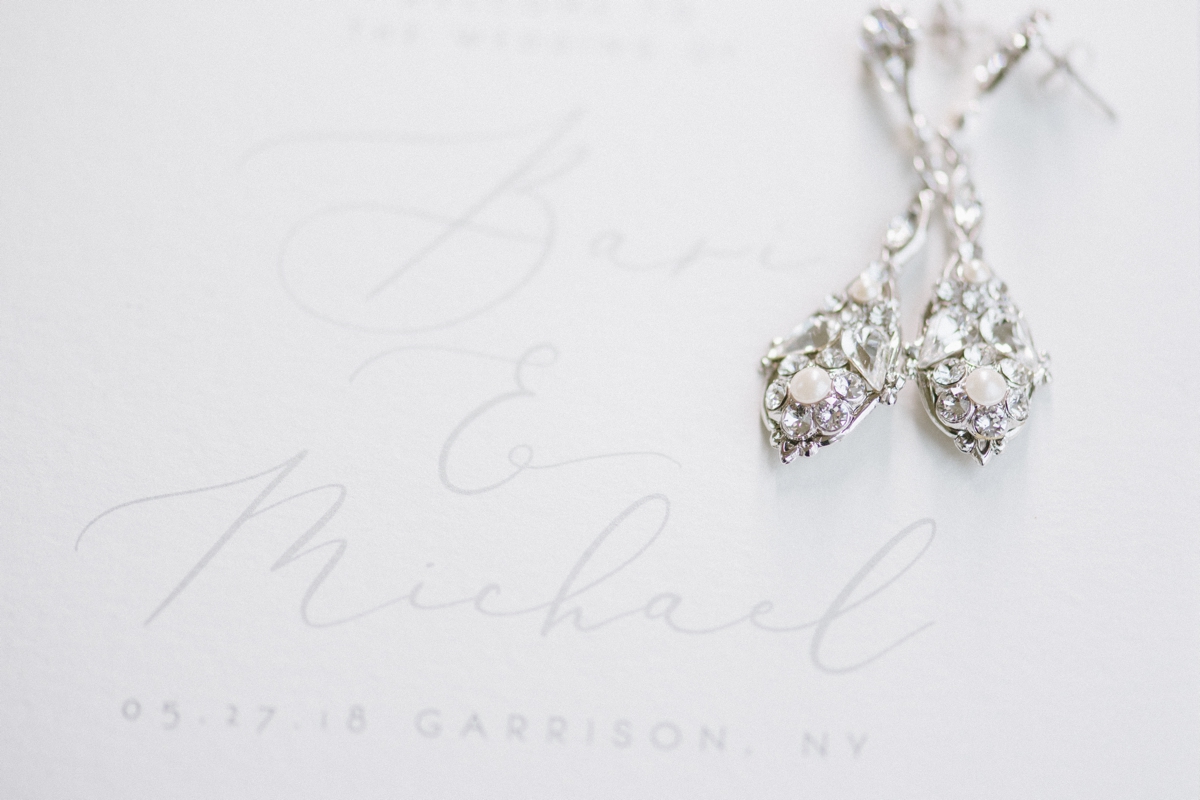 The Garrison NY Wedding Upstate NY NJ Rustic Details earrings jewelry