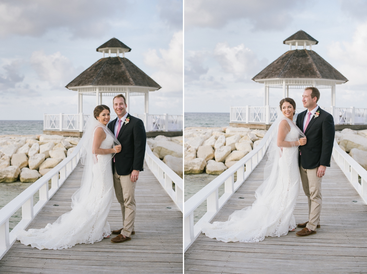 Jamaican Destination Wedding Island Resort sunshine portraits palm trees beach Caribbean bride and groom scenic