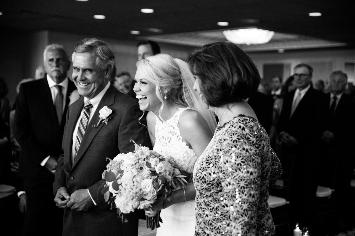 Oyster Point Hotel NJ Wedding Red Bank Nautical Dusty Rose Navy Blue Jersey Shore Classic Modern Clean bride groom claypit creek bouquets flowers candid portrait laughing black and white ceremony