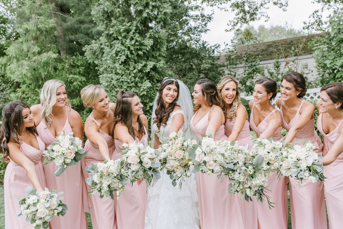 smiling candid bridesmaids bouquets ashford estate timeless wedding classic nj new jersey allentown love 