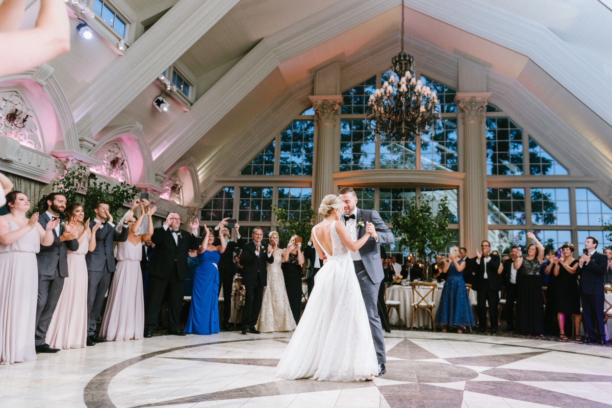 Reception Dancing husband and wife Grand Elegant Classic Garden Theme Weddings of Distinction Merrimaker Caterers Ashford Estate Summer Wedding by Gilded Lilly Events