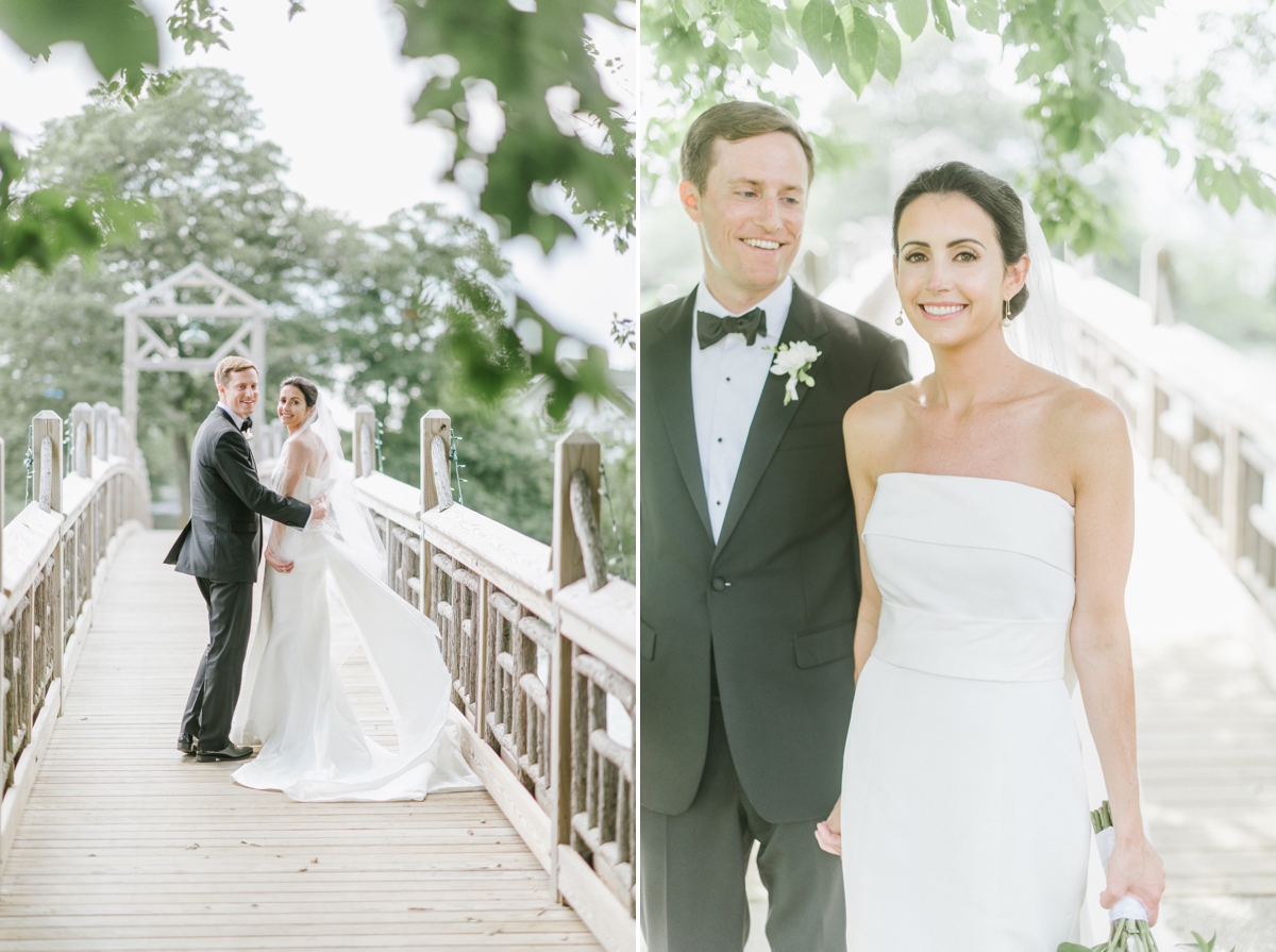 Manasquan River Golf Club Spring Lake NJ St. Catherine's Church Timeless Classic Wedding bride and groom bridge 
