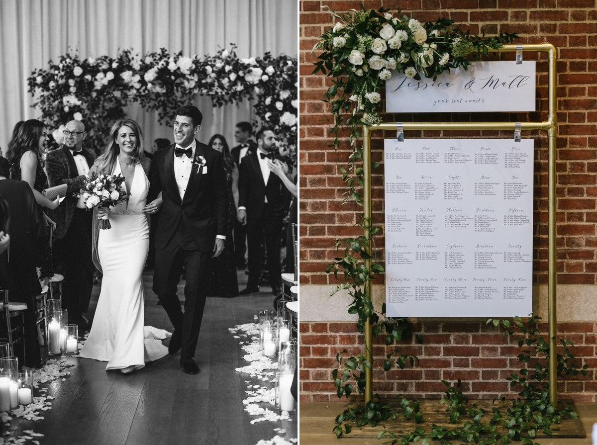 escort table cards black and white just married bride and groom Natirar 90 acres Mansion wedding peapack NJ new jersey lush greenery 