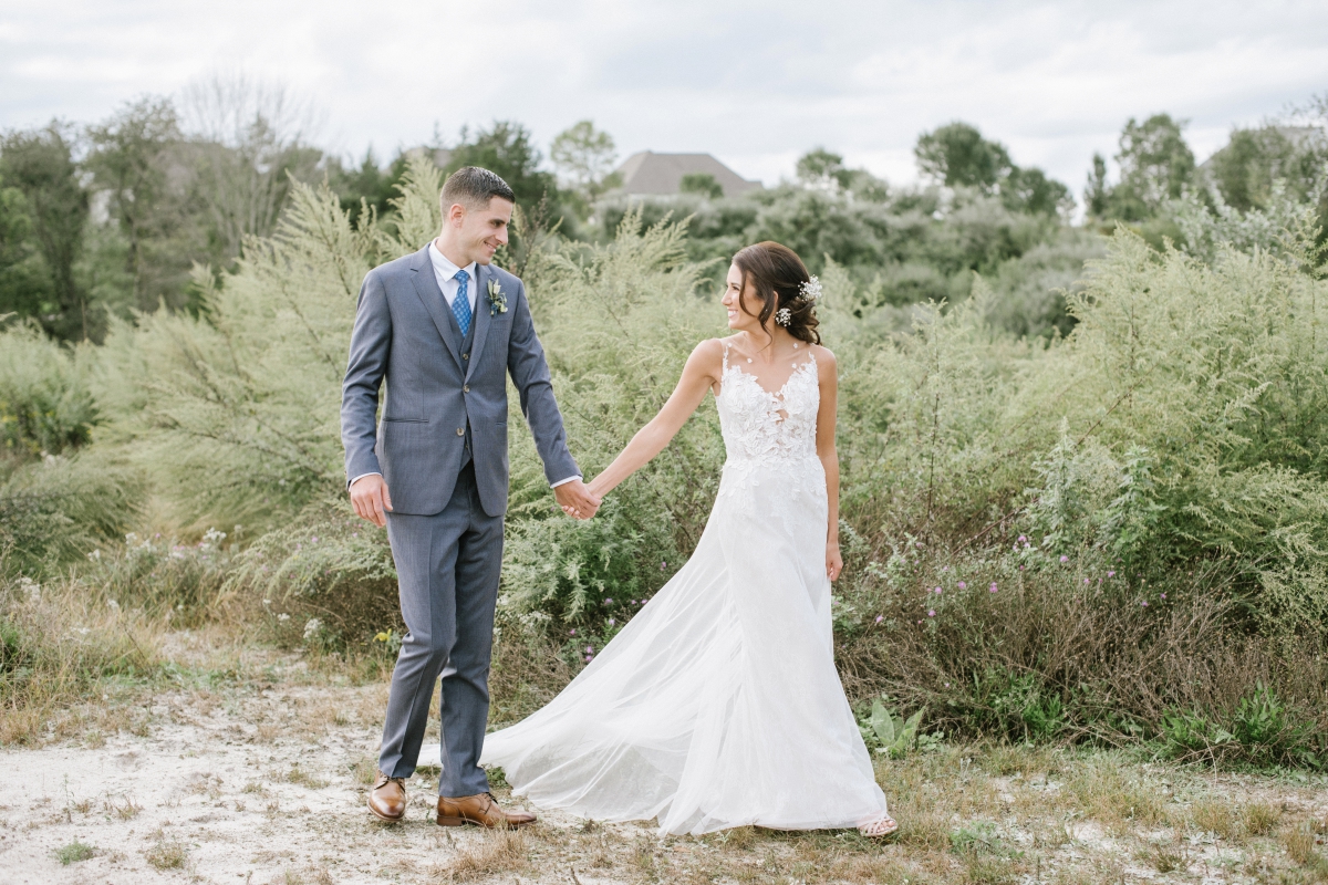 bride and groom romantic greenery Azul by Liancarlo Bear Brook Valley Wedding