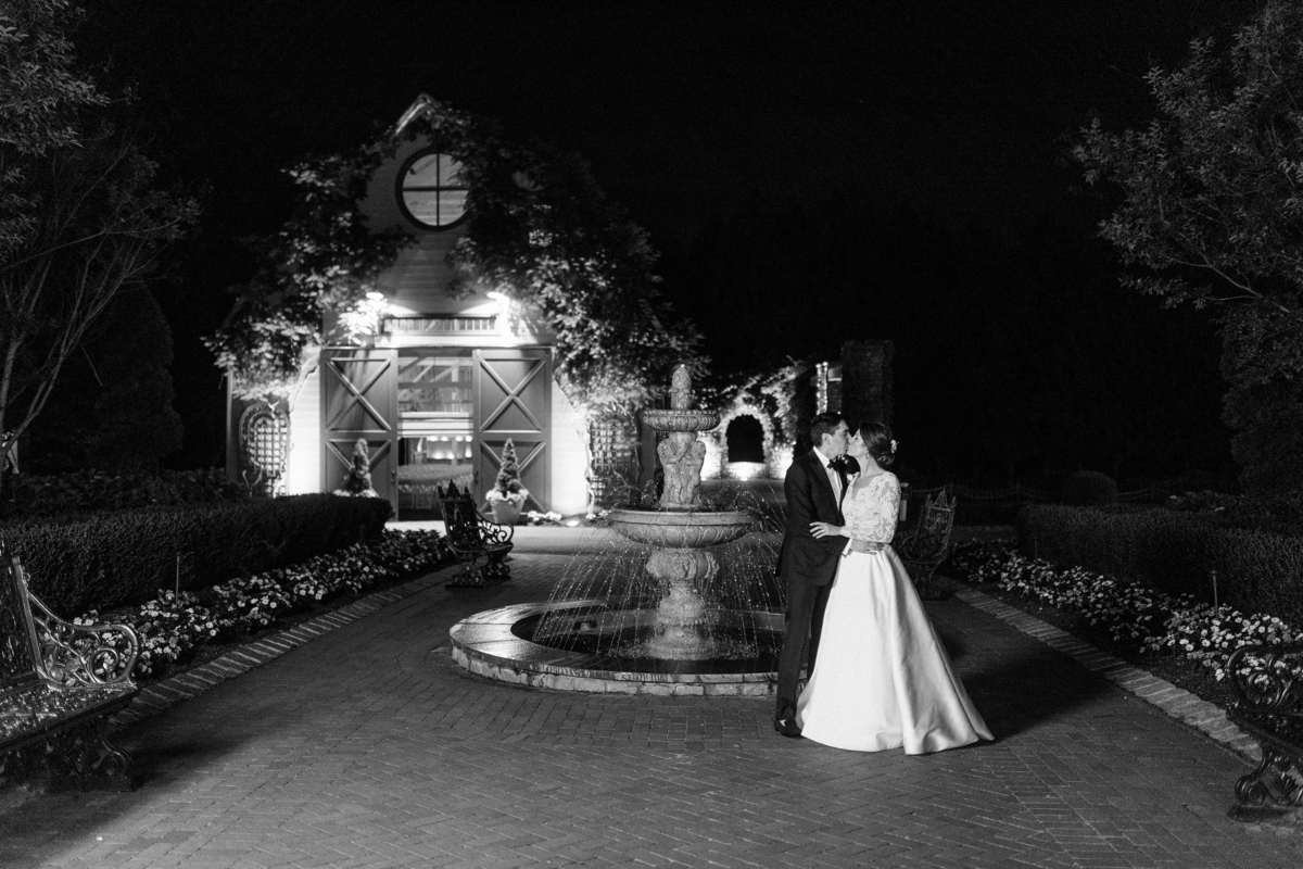 Bride and Groom Night Photo at The Ashford Estate