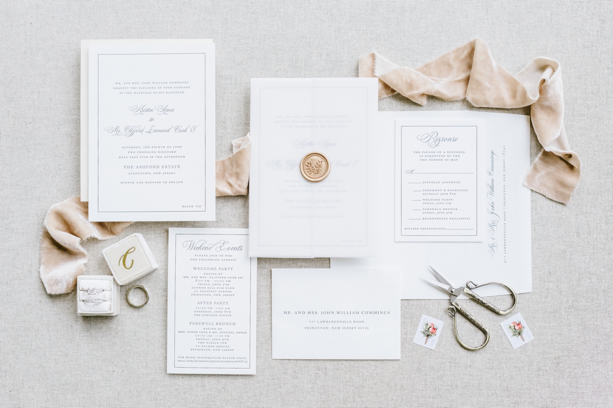 Beautiful Wedding Invitation Design at The Ashford Estate