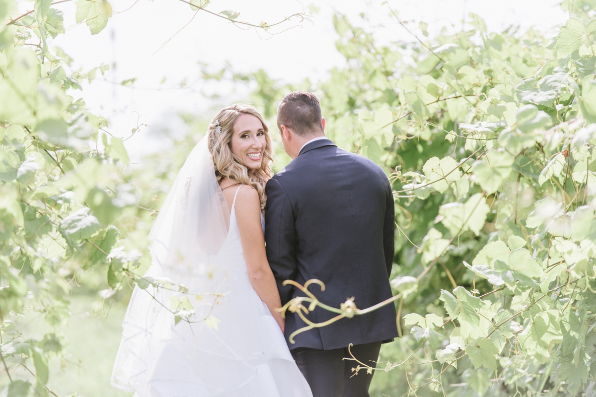 Rustic and elegant wedding at Laurita Winery Couple in Vineyard