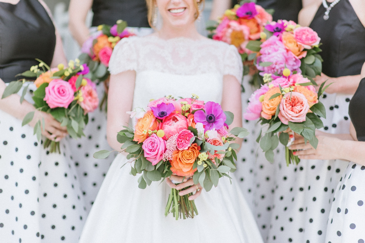 Fun and Playful Asbury Park Wedding at the Berkeley Oceanfront Hotel Colorful Bouquets