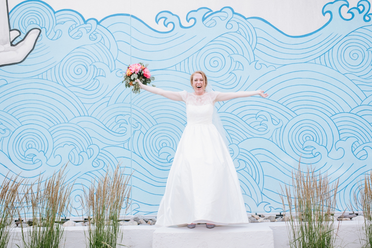 Fun and Playful Asbury Park Wedding at the Berkeley Oceanfront Hotel Happy Bride
