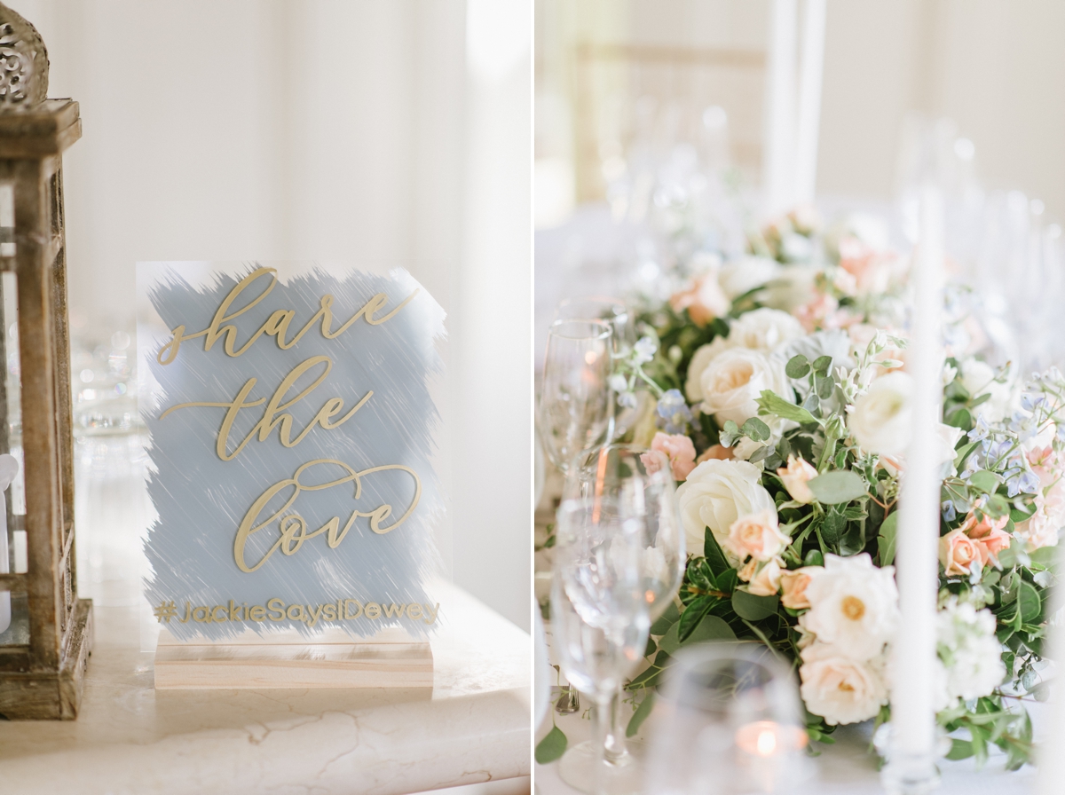 A perfect summer wedding at the Ryland Inn reception details