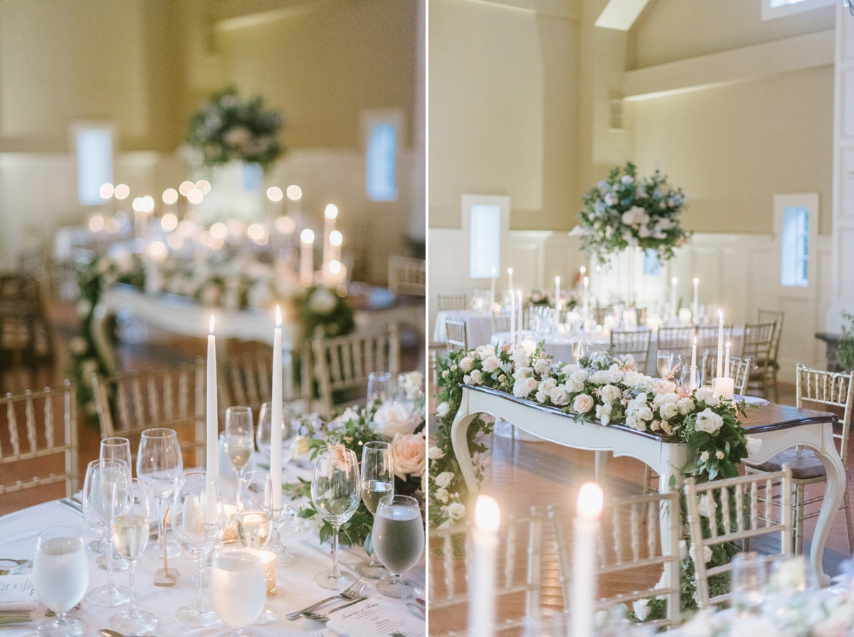A perfect summer wedding at the Ryland Inn reception florals