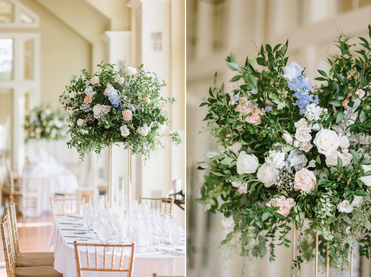 A perfect summer wedding at the Ryland Inn table flowers