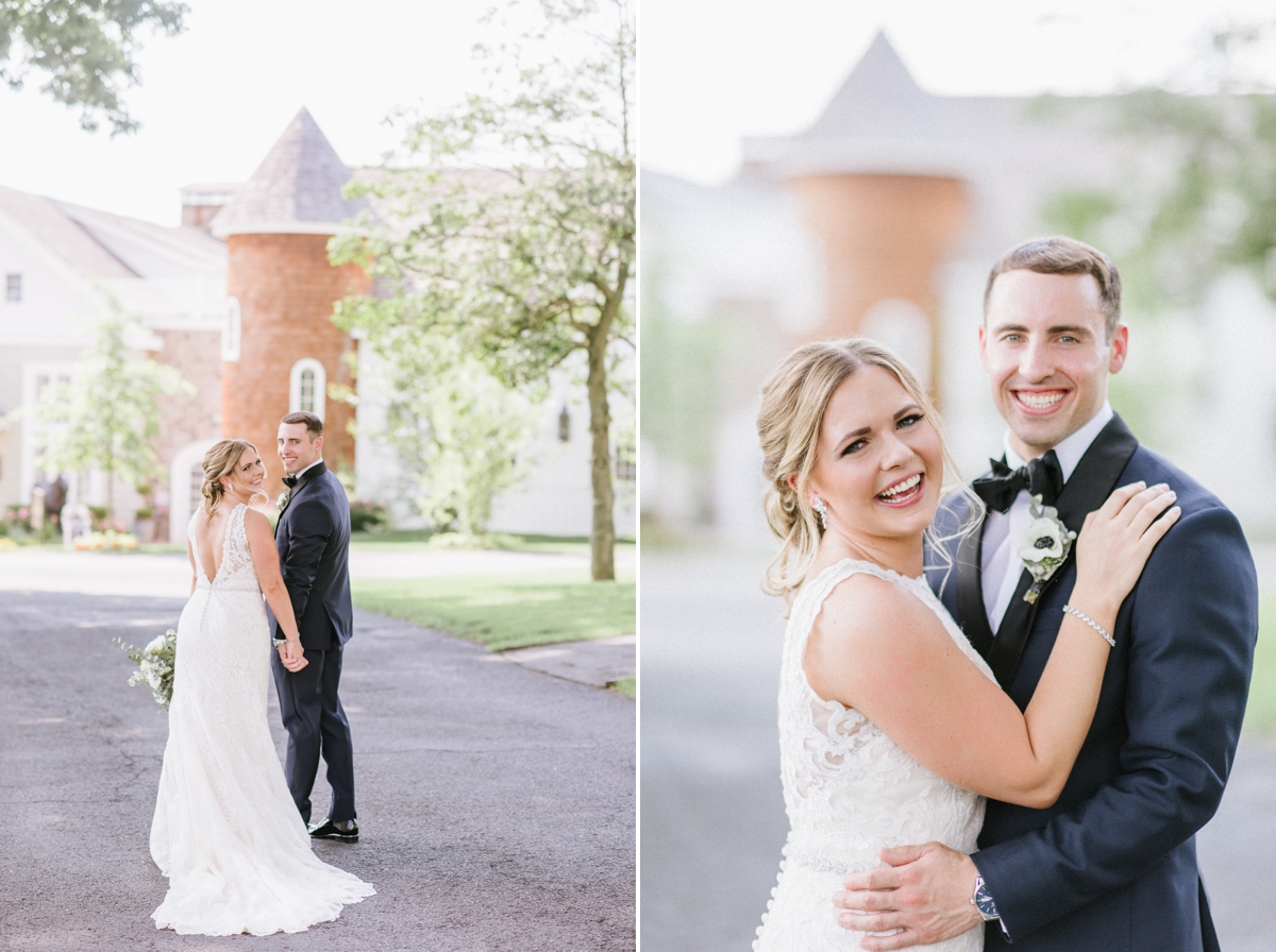 A perfect summer wedding at the Ryland Inn bride and groom laughing