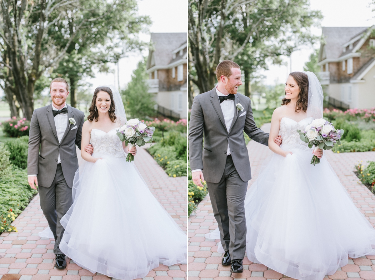 A Fun and Playful wedding at the Ryland Inn Coach House bride and groom outdoors