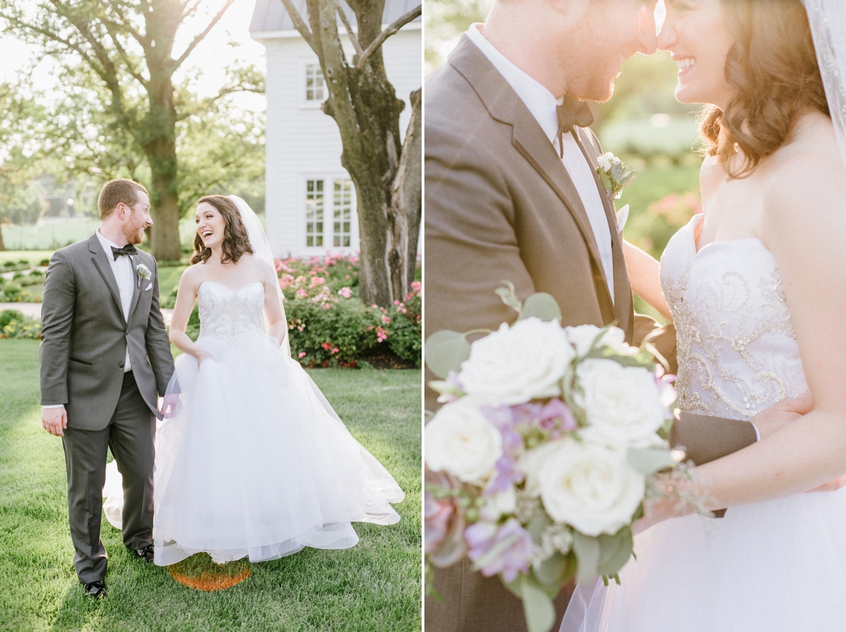 A Fun and Playful wedding at the Ryland Inn Coach House sunset