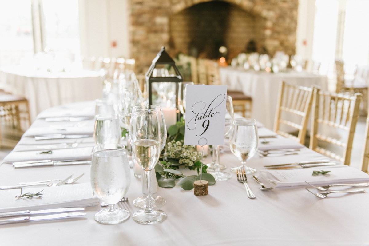 A Fun and Playful wedding at the Ryland Inn Coach House table details