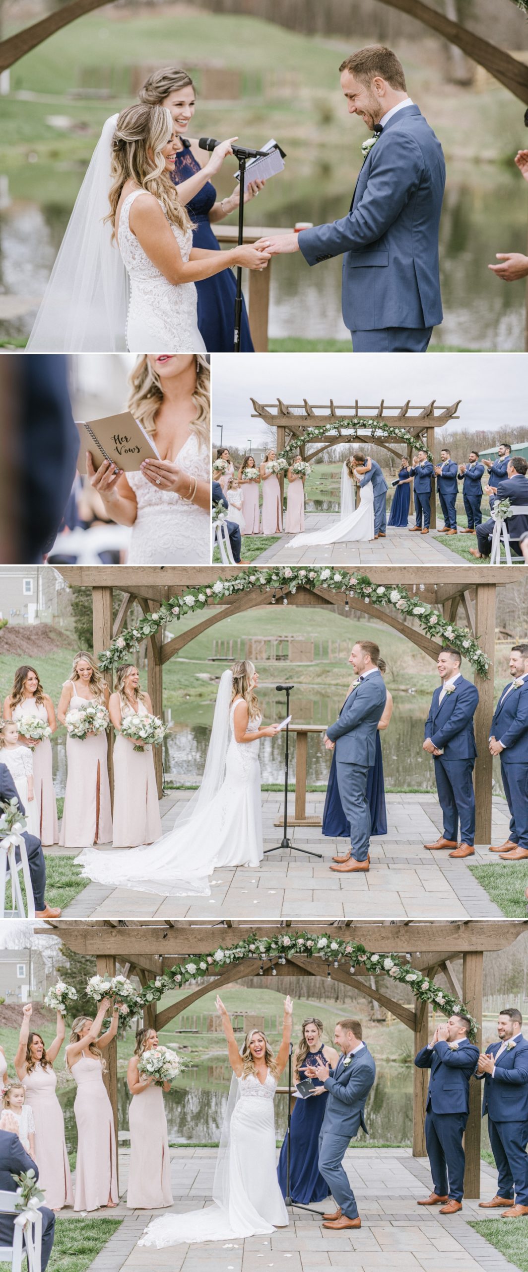 outdoor wedding ceremony at Bear Brook valley