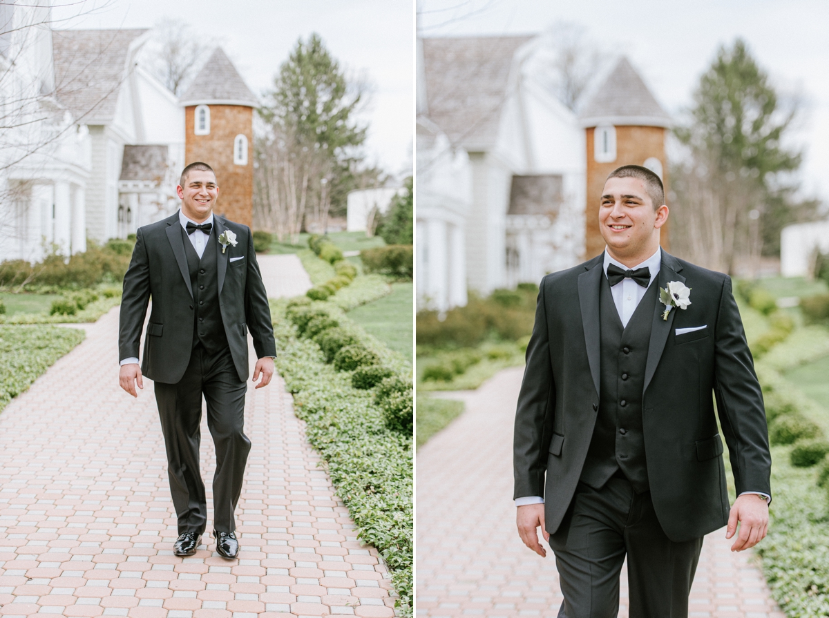 Groom at his April wedding at the Ryland Inn - New Jersey wedding photography and Video