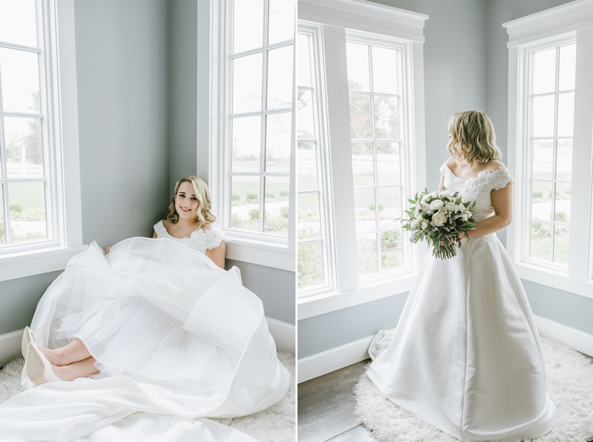 Bride in cottage at the Ryland Inn - New Jersey wedding photography and Video