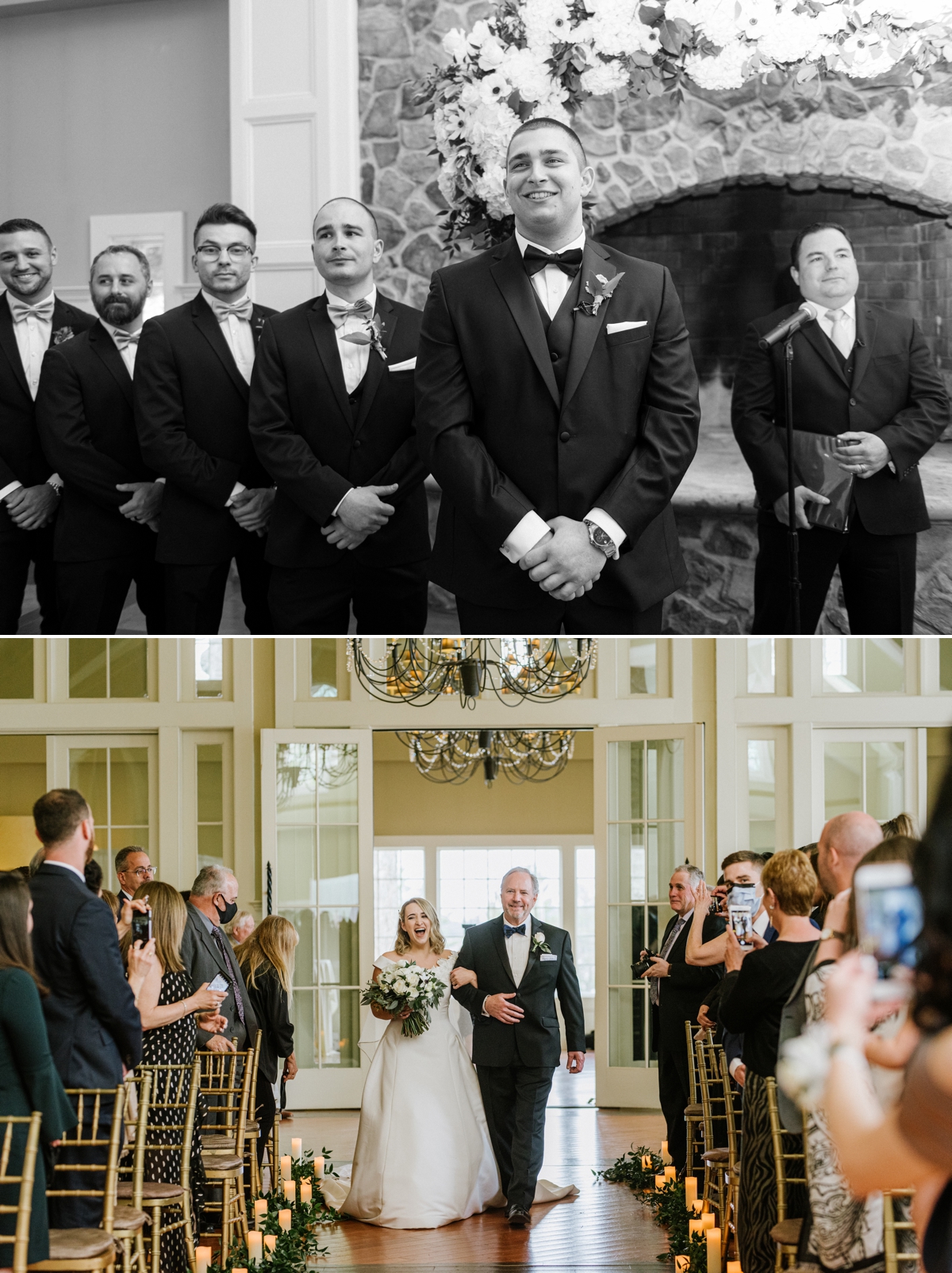 Candid wedding photography at The Ryland Inn 