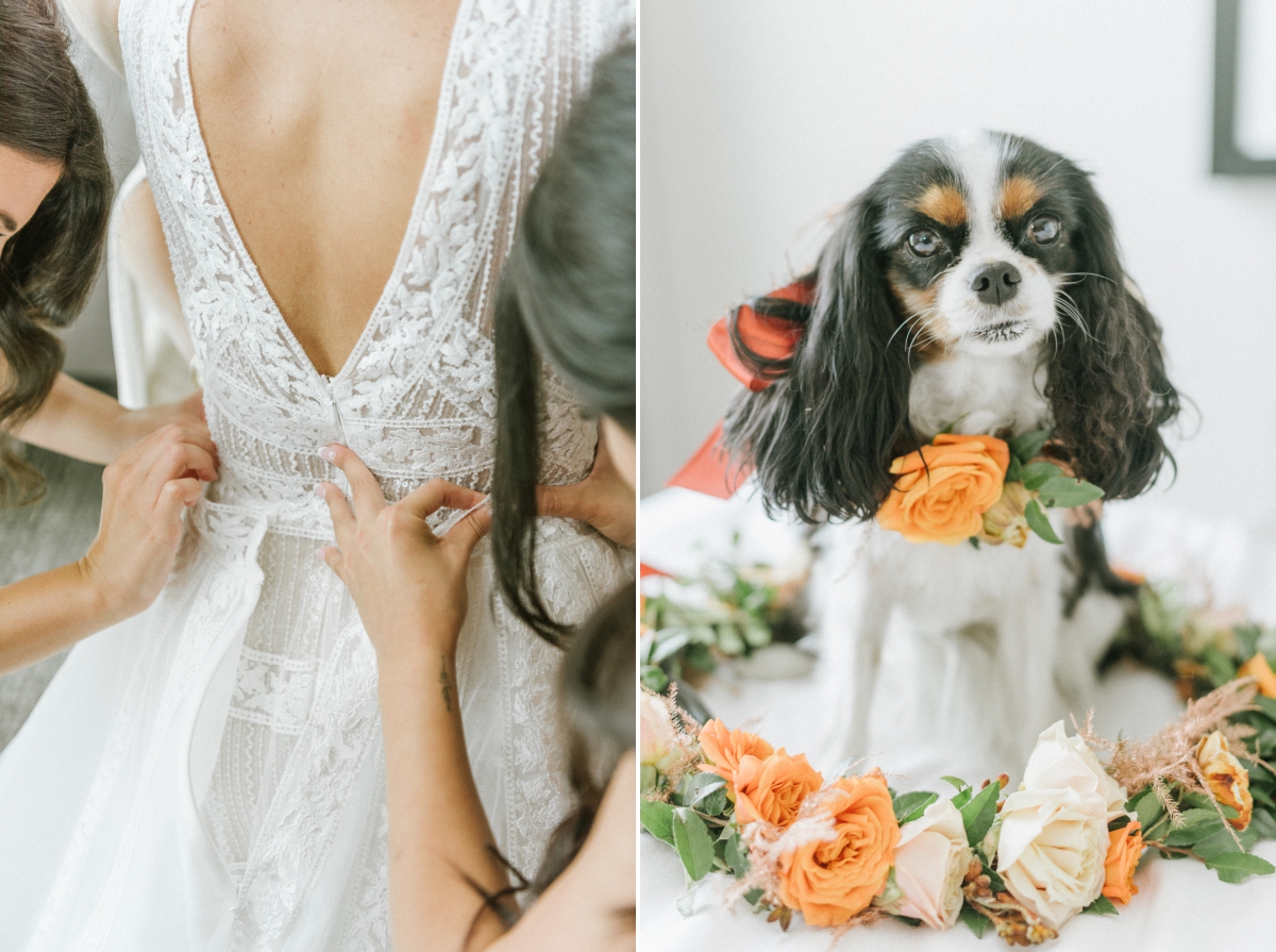 The-Stone-House-Bride-Getting-Ready-with-cute-Puppy-Entourage