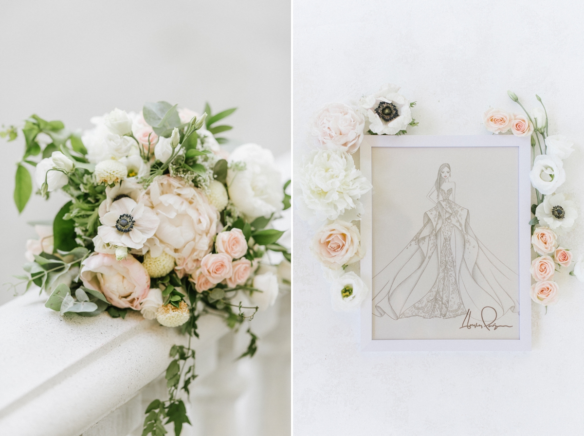 Weddings-of-distinction-Ashford-Estate-summer-wedding-details-wedding-gown-sketch