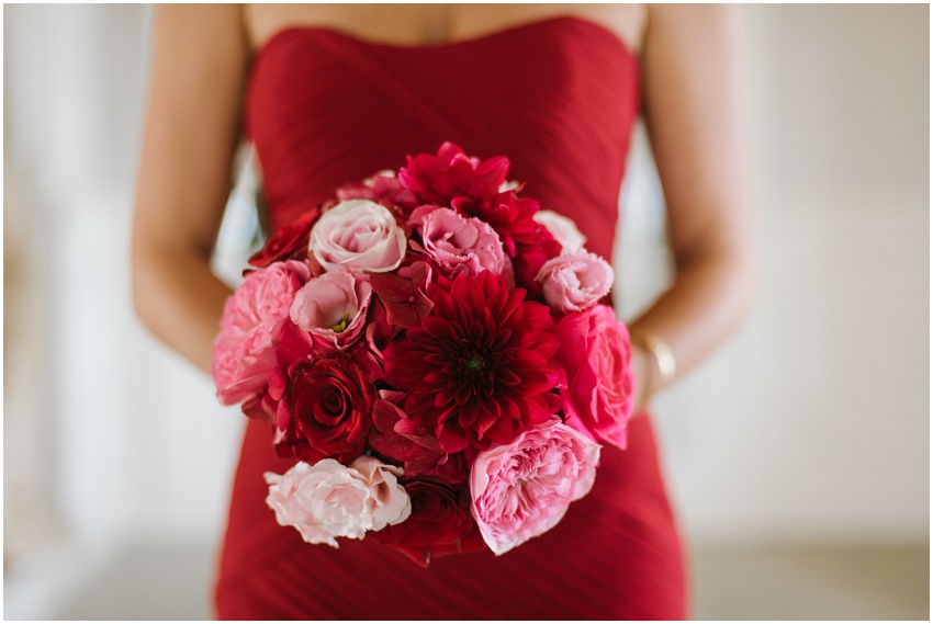 Pink and red wedding 
