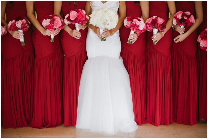 classic pink and red wedding