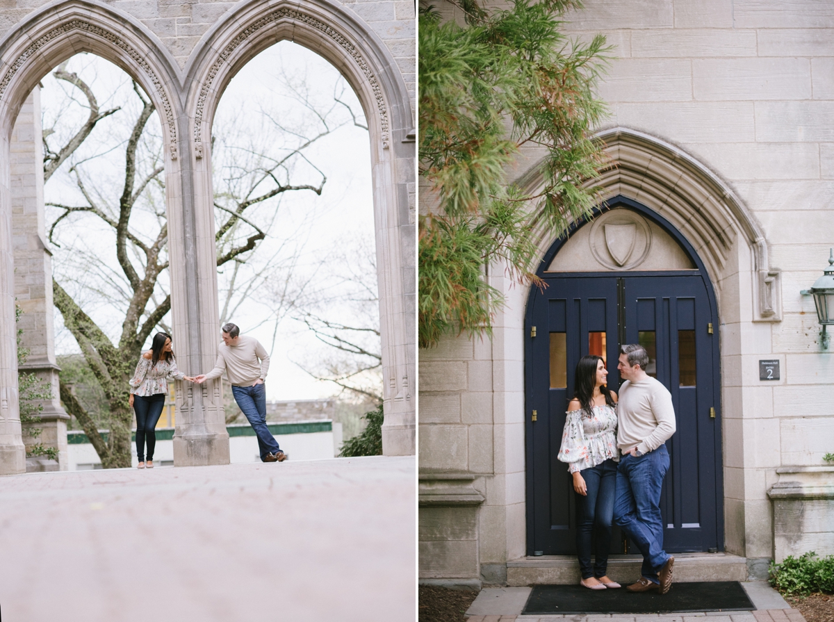 princeton university engagement session spring new jersey cherry blossoms