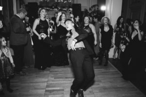 Cairnwood Estate Byrn Athyn PA Pennsylvania Wedding Bride Bridal Portrait First look Bride and groom black and white silly dancing candid