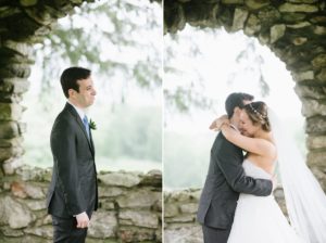The Garrison NY Wedding Upstate NY NJ Rustic Details first look bride and groom