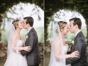 The Garrison NY Wedding Upstate NY NJ Rustic Details first look bride and groom kiss portraits