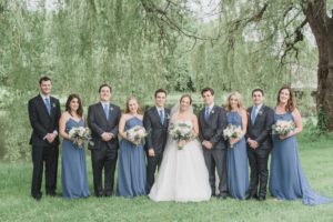 The Garrison NY Wedding Upstate NY NJ Rustic Details first look bride bridal party portraits greenery trees florals flowers