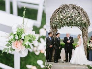 The Garrison NY Wedding Upstate NY NJ Rustic bridesmaids flowers ceremony archway