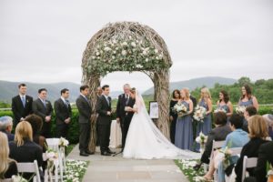 The Garrison NY Wedding Upstate NY NJ Rustic bridesmaids flowers ceremony archway