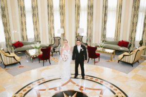 The Grove NJ Elegant Wedding Classic Glam Black White Gold Pink Color Scheme Black Tie New Jersey Love Bride Groom Marble Staircase ballroom entryway lounge