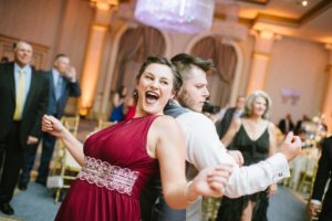 The Grove NJ Elegant Wedding Classic Glam Black White Gold Pink Color Scheme Black Tie New Jersey Love Bride Groom Marble Staircase reception dancing fun candid