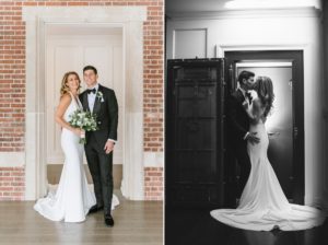 black and white bride and groom happy kiss Natirar Mansion 90 acres wedding peapack NJ new jersey lush greenery