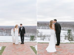 bride and groom outdoors mountaintop Natirar Mansion 90 acres wedding peapack NJ new jersey lush greenery