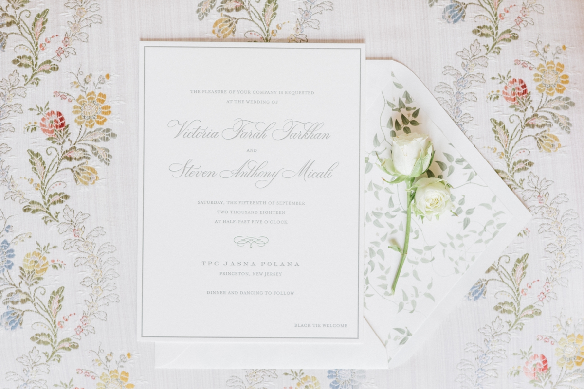 invitations TPC Jasna Polana Golf Course Wedding beautiful elegant timeless new jersey wedding photography