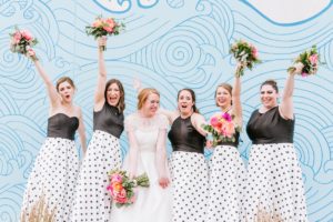 Fun and Playful Asbury Park Wedding at the Berkeley Oceanfront Hotel Happy Bridesmaids