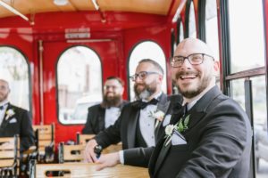 Fun and Playful Asbury Park Wedding at the Berkeley Oceanfront Hotel Trolley Ride