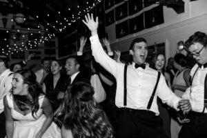 Coastal Bay Head Yacht Club fall wedding groom dancing