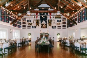 Coastal Bay Head Yacht Club fall wedding reception venue inside