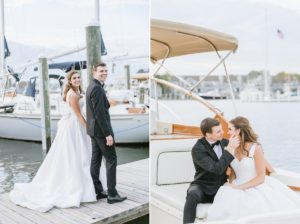 Coastal Bay Head Yacht Club fall wedding yacht dock