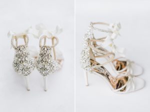 Sparkly wedding shoes at bear brook valley