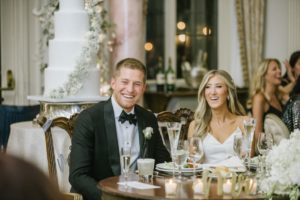 Pleasantdale-Chateau-wedding-enjoying-their-reception