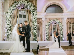 Pleasantdale-Chateau-wedding-photos-first-official-kiss-as-newly-weds